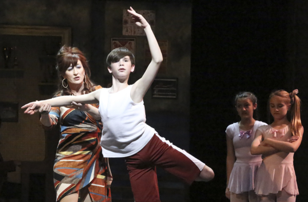 Vicki Lewis as Mrs. Wilkinson and Mitchell Tobin as Billy in La Mirada Theatre&#39;s production of Billy Elliot.