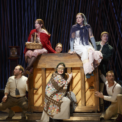Fiasco Theater&#39;s Into the Woods, directed by Noah Brody and Ben Steinfeld, at has extended at Roundabout Theatre Company&#39;s Laura Pels Theatre.