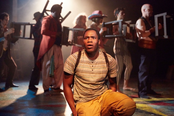 Martins Imhangbe plays Charlie in Complicite&#39;s production of Lionboy, directed by Clive Mendus and James Yeatman, at the New Victory Theater.