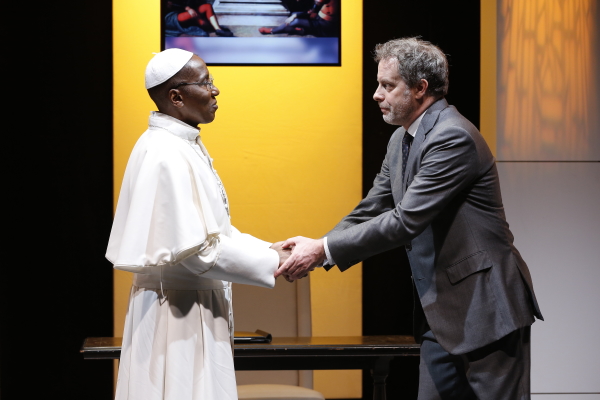 Mel Johnson Jr. and Rufus Collins star in Tom Dulack&#39;s The Road to Damascus, directed by Michael Parva, at 59E59 Theaters.
