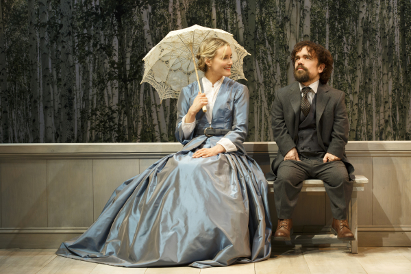 Taylor Schilling and Peter Dinklage star in Ivan Turgenev&#39;s A Month in the Country, directed by Erica Schmidt, at Classic Stage Company.