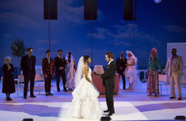 A wedding takes place in Big Love, by Charles Mee, at the Pershing Square Signature Center.